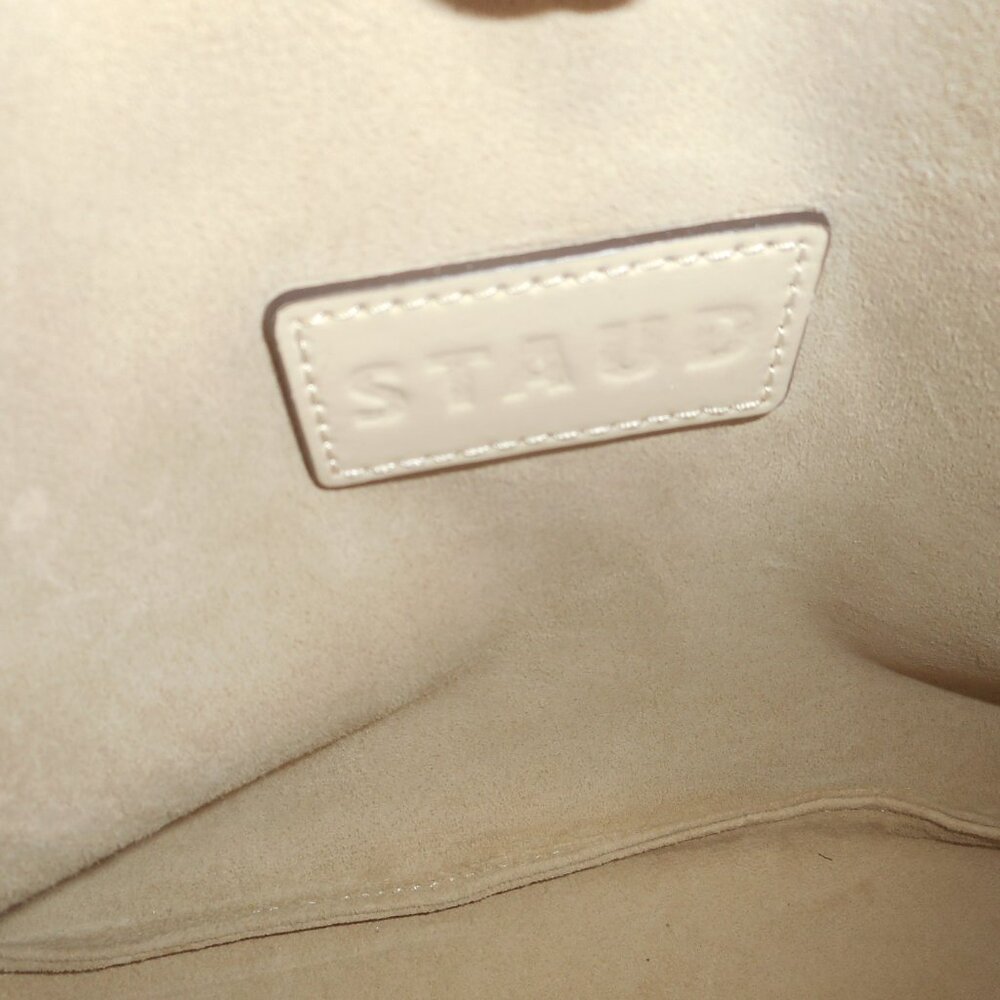 NWT cream Leather clutch makeup bag by STAUD - Picture 5 of 5